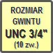 Piktogram - Rozmiar gwintu: UNC 3/4" (10zw.)